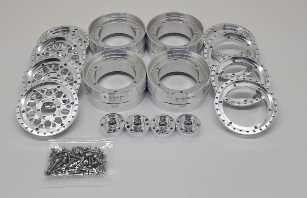 RC 1/10 1.9inch Mesh Type Minus Offset Aluminum Metal Beadlock Wheel  (HTW1.9-07)